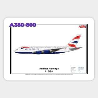 Airbus A380-800 - British Airways (Art Print) Sticker